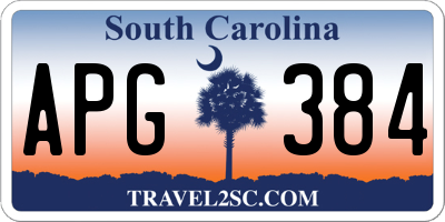 SC license plate APG384