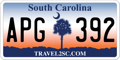 SC license plate APG392