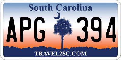 SC license plate APG394