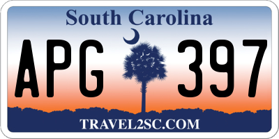 SC license plate APG397