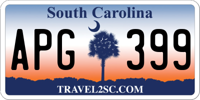 SC license plate APG399