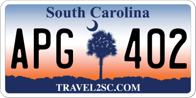 SC license plate APG402
