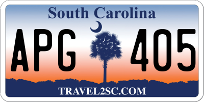 SC license plate APG405