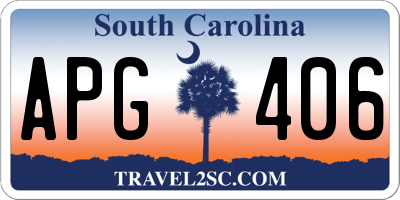 SC license plate APG406