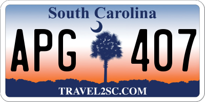 SC license plate APG407