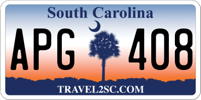 SC license plate APG408