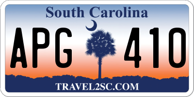 SC license plate APG410
