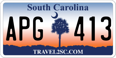 SC license plate APG413
