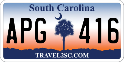 SC license plate APG416