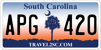 SC license plate APG420