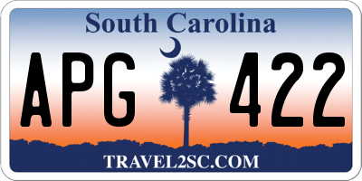 SC license plate APG422