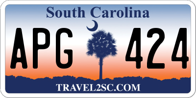 SC license plate APG424