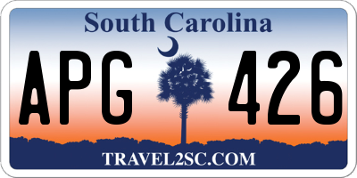 SC license plate APG426