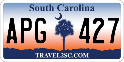 SC license plate APG427