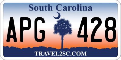 SC license plate APG428