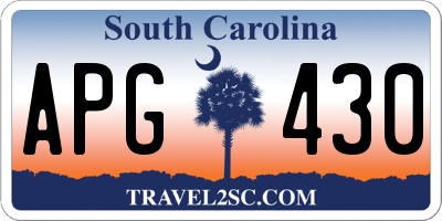 SC license plate APG430
