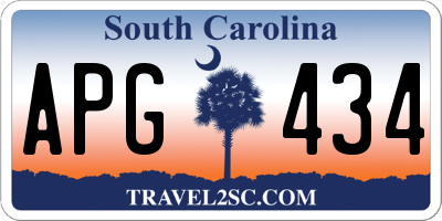 SC license plate APG434