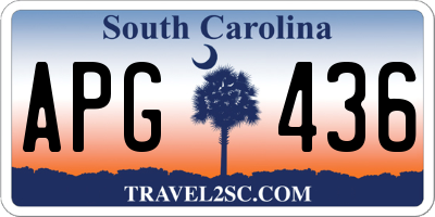SC license plate APG436