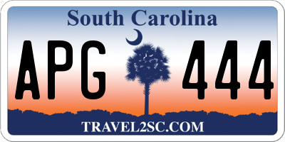 SC license plate APG444