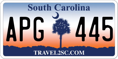 SC license plate APG445