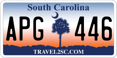 SC license plate APG446
