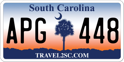 SC license plate APG448