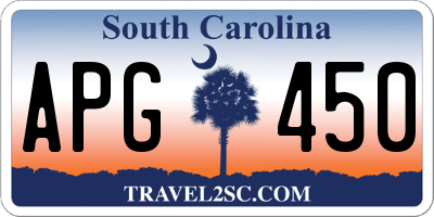 SC license plate APG450