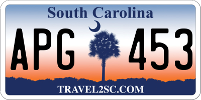 SC license plate APG453
