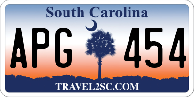 SC license plate APG454