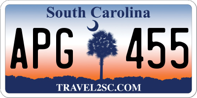 SC license plate APG455