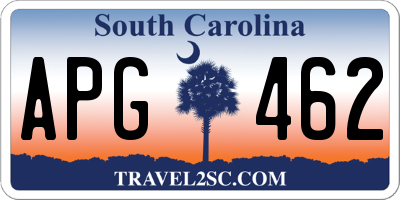 SC license plate APG462