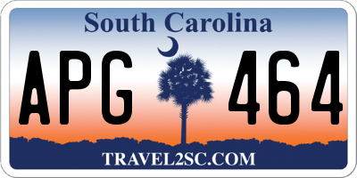 SC license plate APG464
