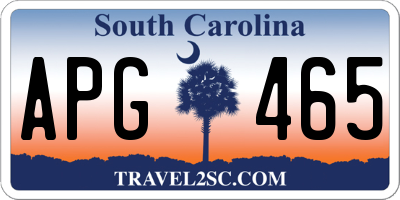 SC license plate APG465