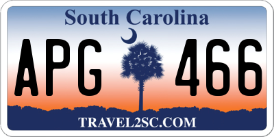 SC license plate APG466