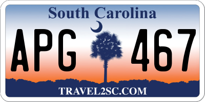 SC license plate APG467