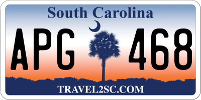 SC license plate APG468