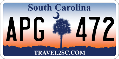 SC license plate APG472