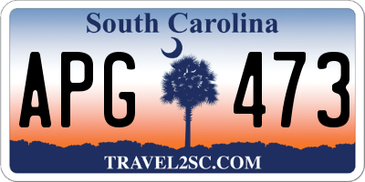 SC license plate APG473