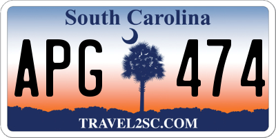 SC license plate APG474