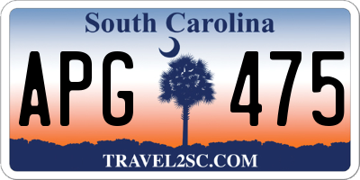SC license plate APG475