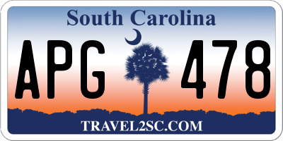 SC license plate APG478