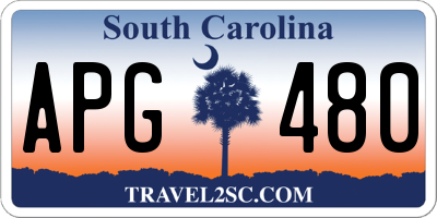 SC license plate APG480