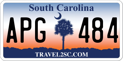 SC license plate APG484