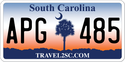 SC license plate APG485
