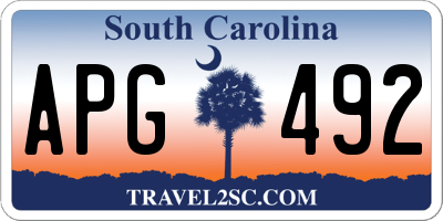 SC license plate APG492