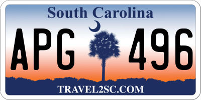 SC license plate APG496
