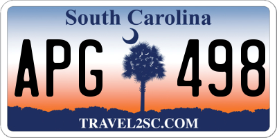 SC license plate APG498
