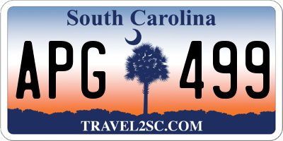 SC license plate APG499
