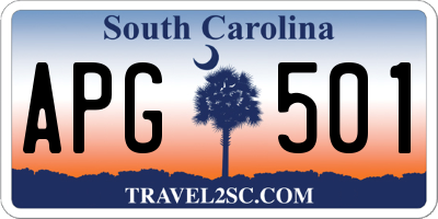 SC license plate APG501