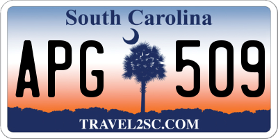 SC license plate APG509